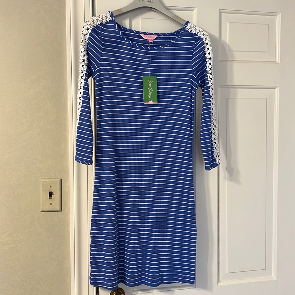 Blue & White Striped Lilly Dress